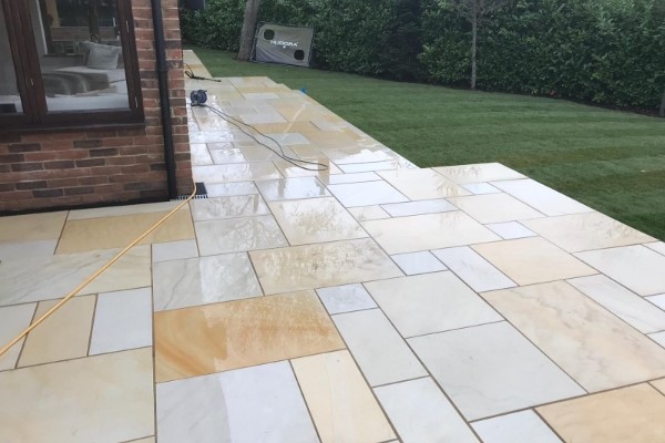 Laying Patio Slabbing in Tewkesbury