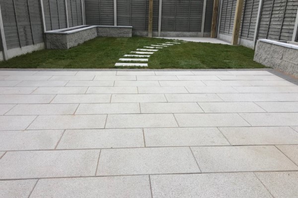 Laying Patio Slabbing in Downend